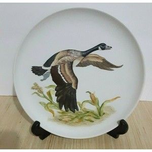 Andrea by Sadek “Birds in Flight” CANADA GOOSE Relief Porcelain Plate 1983